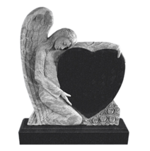 Элитный памятник "Ангел и сердце"